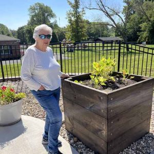 Senior women doing Gardening